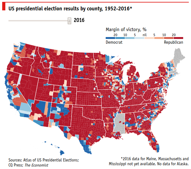 US presidential election results by county, 2016 - Original