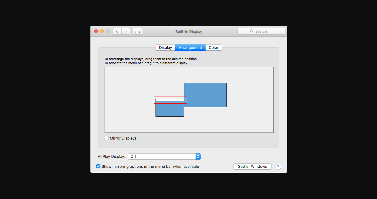 Show task switcher on CMD+TAB on Laptop Display