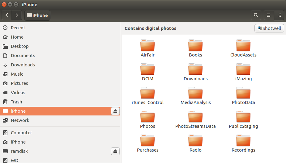 Accessing Iphone 7s photos on Ubuntu 16.04